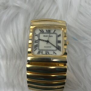 Vintage Jami Lyn Gold tone Stainless Steel Expansion Watch
